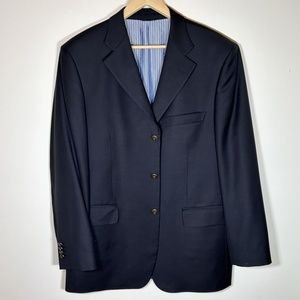Gianni Manzoni Blazer Jacket Mens 42 Navy Angelico Wool Italy Double Vented GUC
